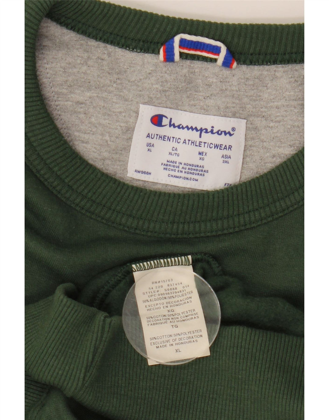 Champion Herre Sweatshirt Jumper XL Grøn Bomuld