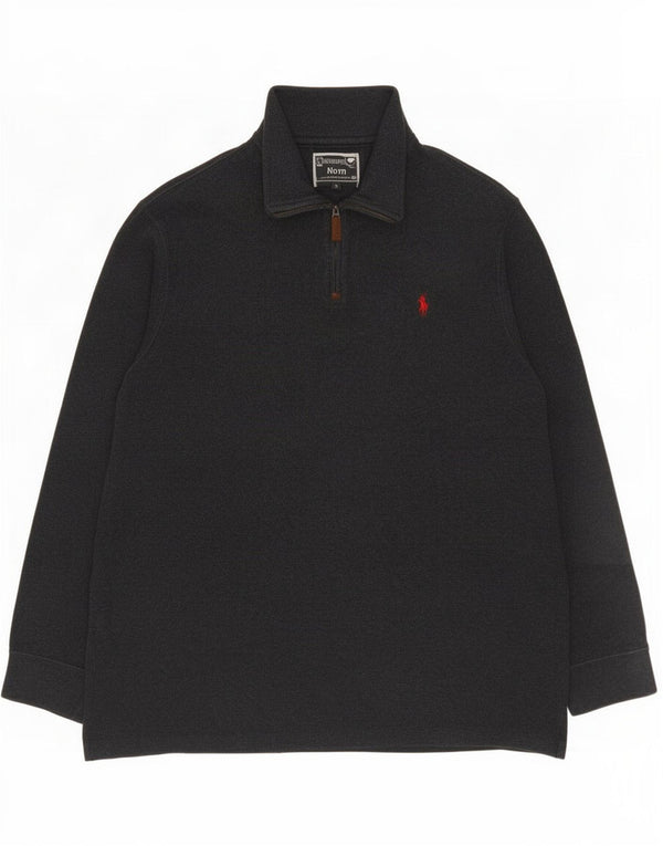 Polo Ralph Lauren Herre Zip Neck Sweatshirt Jumper XL Grå Bomuld