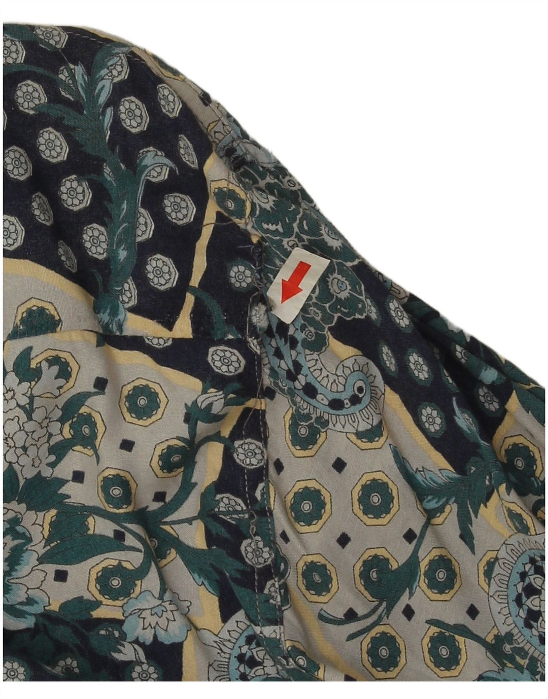 Vintage herreskjorte Medium Blue Paisley Viscose