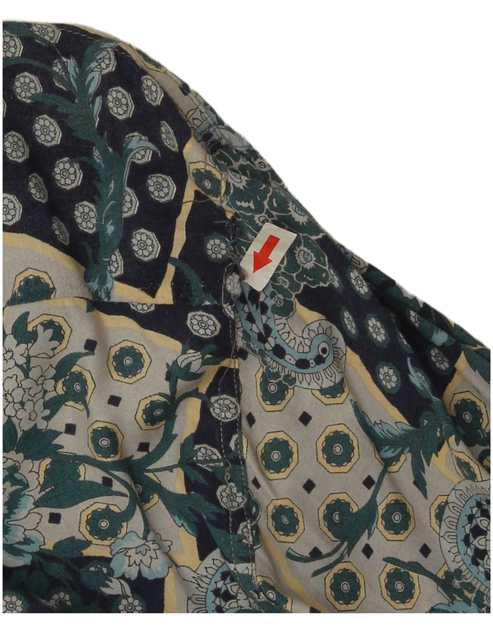 Vintage herreskjorte Medium Blue Paisley Viscose