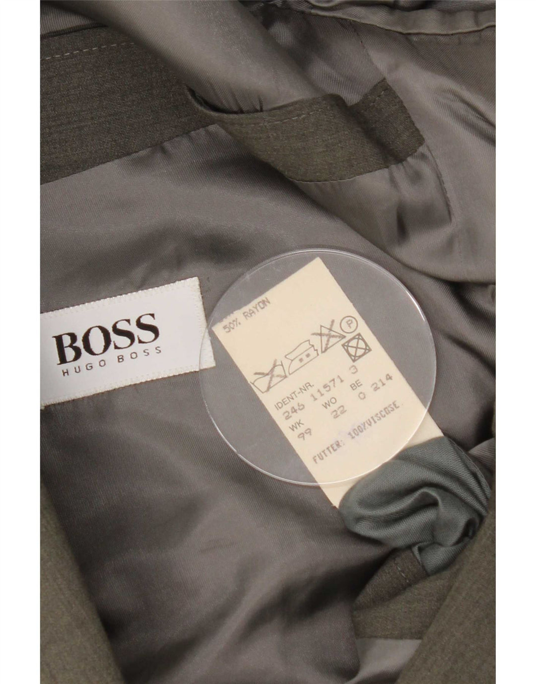 Hugo Boss Herre Dobbeltradet Blazerjakke EU 54 2XL Grå Uld