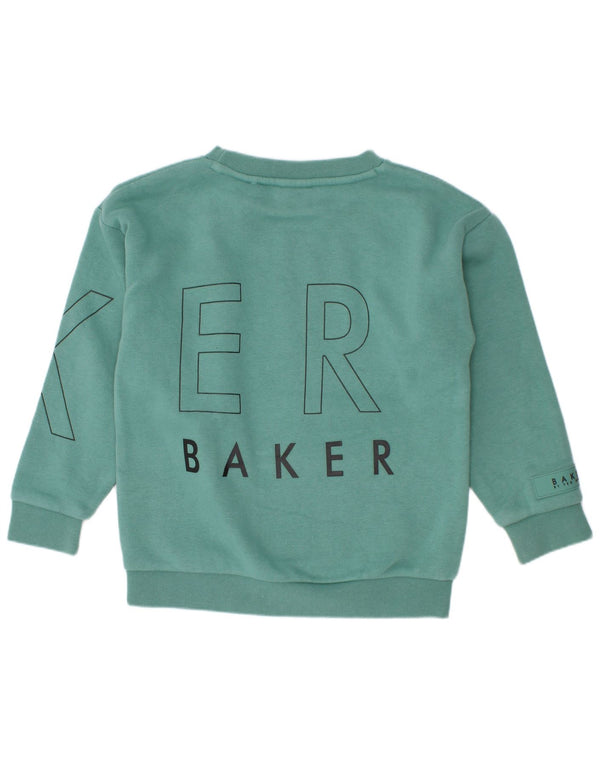 Ted Baker Boys Grafisk Sweatshirt Jumper 4-5 år Grøn Bomuld