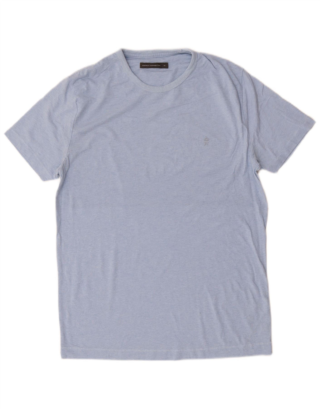 French Connection Herre T-shirt Top Medium Blå Bomuld