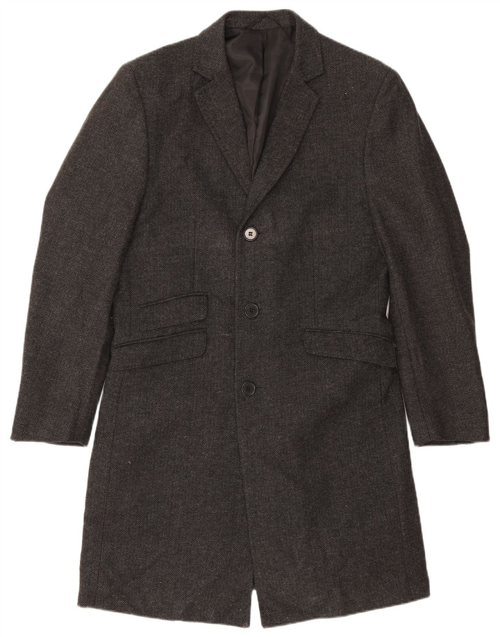 French Connection Herre Overfrakke UK 38 Medium Grey Sildebensuld