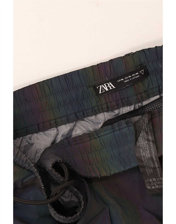 Zara Joggers Cargo Bukser XL W34 L26 Flerfarvet Stribet Polyester