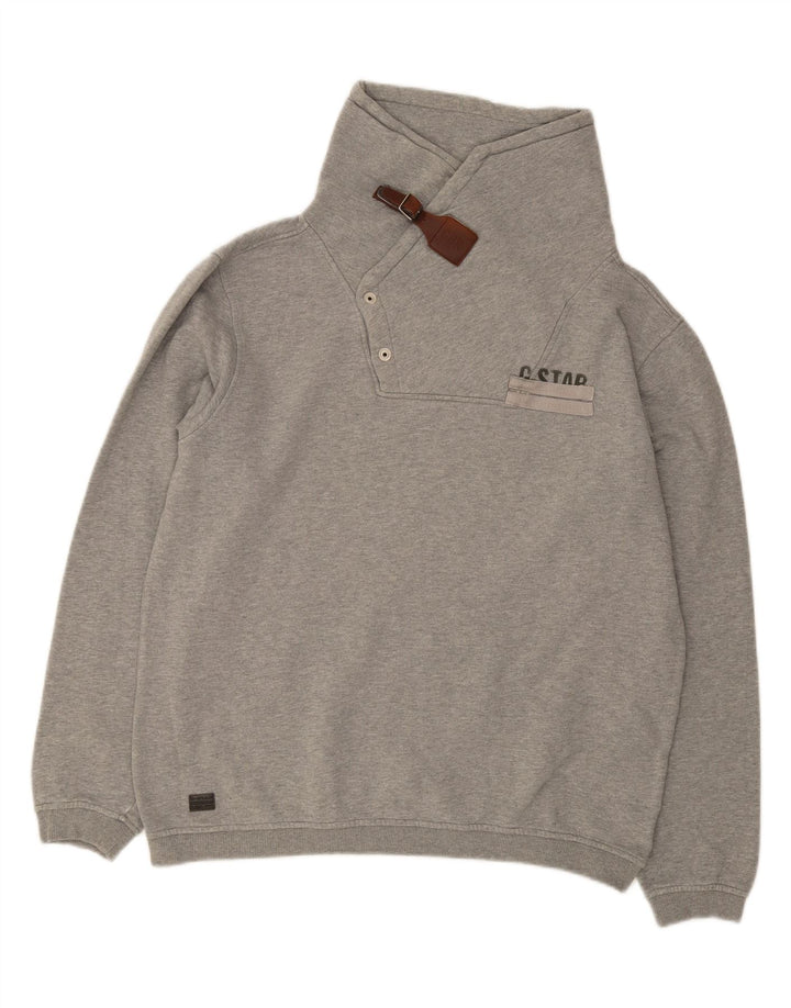 G-STAR Mens Sweatshirt Jumper 2XL Grey Cotton Vintage G-Star and Second-Hand G-Star from Messina Hembry 