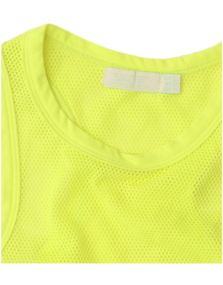 Zara Damevest Top UK 12 Medium Grøn Polyamid