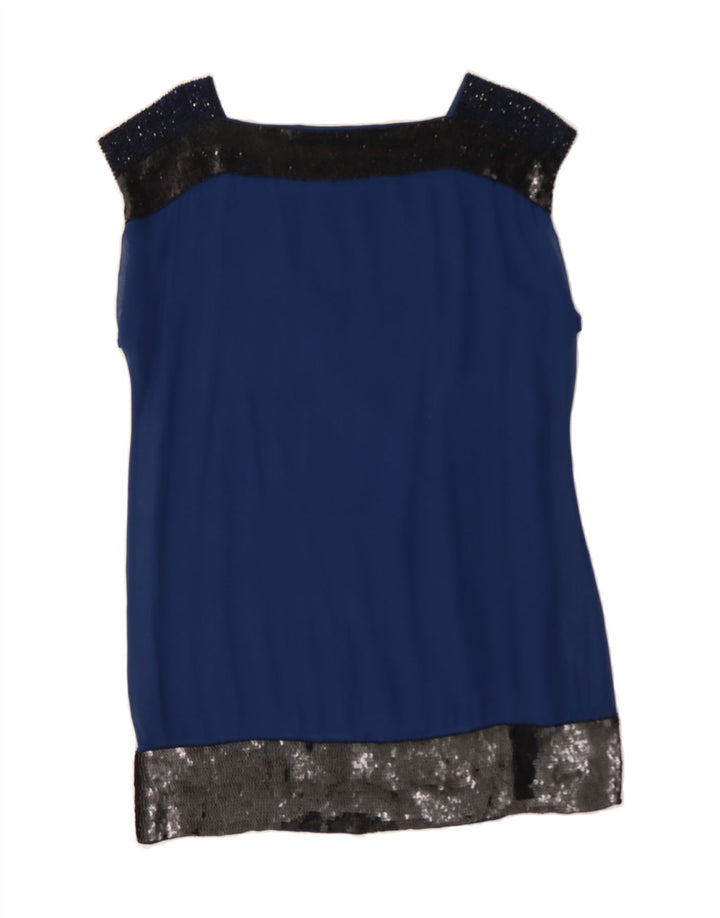 FRENCH CONNECTION Womens Sheath Dress UK 12 Medium Navy Blue Colourblock Vintage French Connection and Second-Hand French Connection from Messina Hembry 