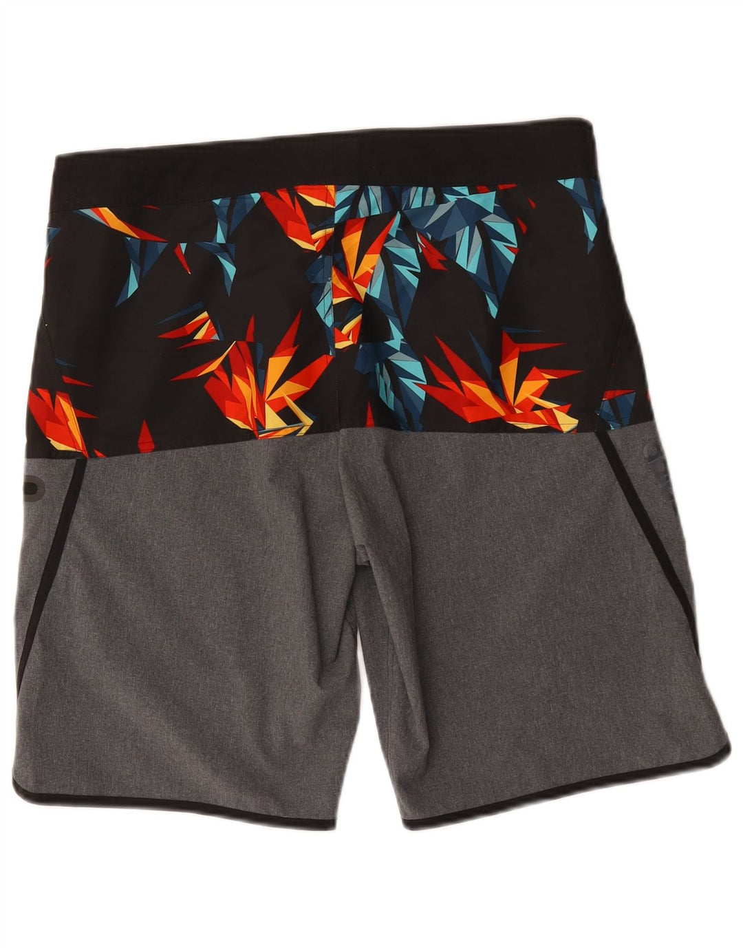 Adidas Badeshorts til mænd mellemgrå geometrisk polyester