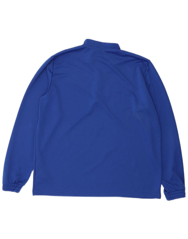 Adidas Herre lynlåshals Regular Fit Top Langærmet 2XL Blå Polyester Sports