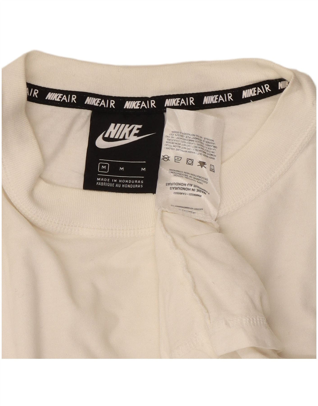 NIKE Grafisk T-shirt top mellem hvid bomuld til mænd