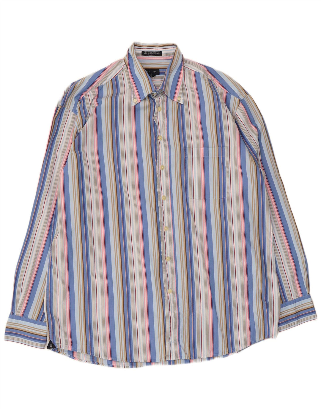 Gant herre Regular Fit skjorte XL blå stribet bomuld
