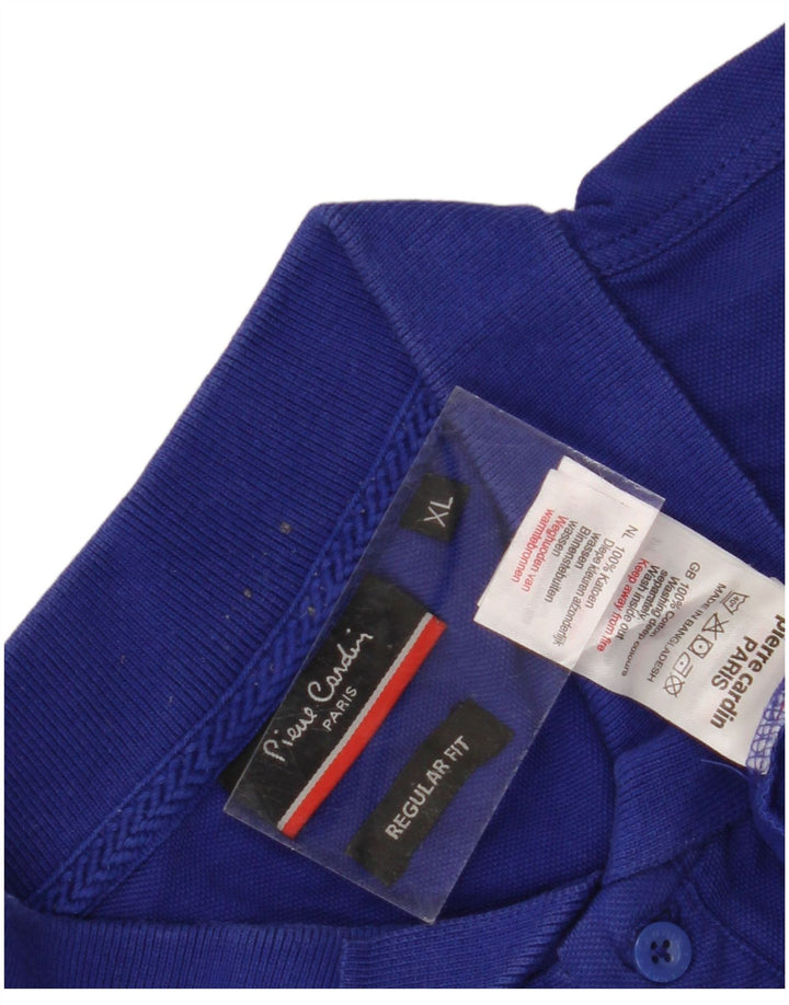 Pierre Cardin Herre Regular Fit Polo Shirt XL Blå Bomuld