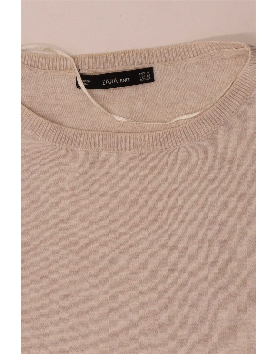 Zara Dame Oversized Boat Neck Jumper Sweater UK 14 Medium Beige