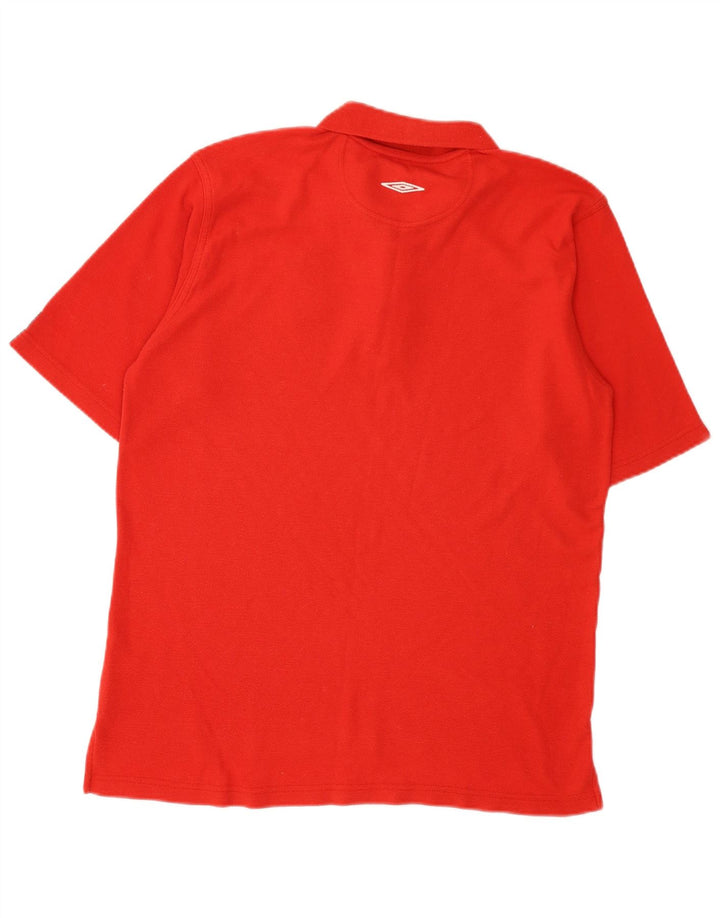 Umbro Herre England Grafisk Polo Shirt Stor Rød Polyester