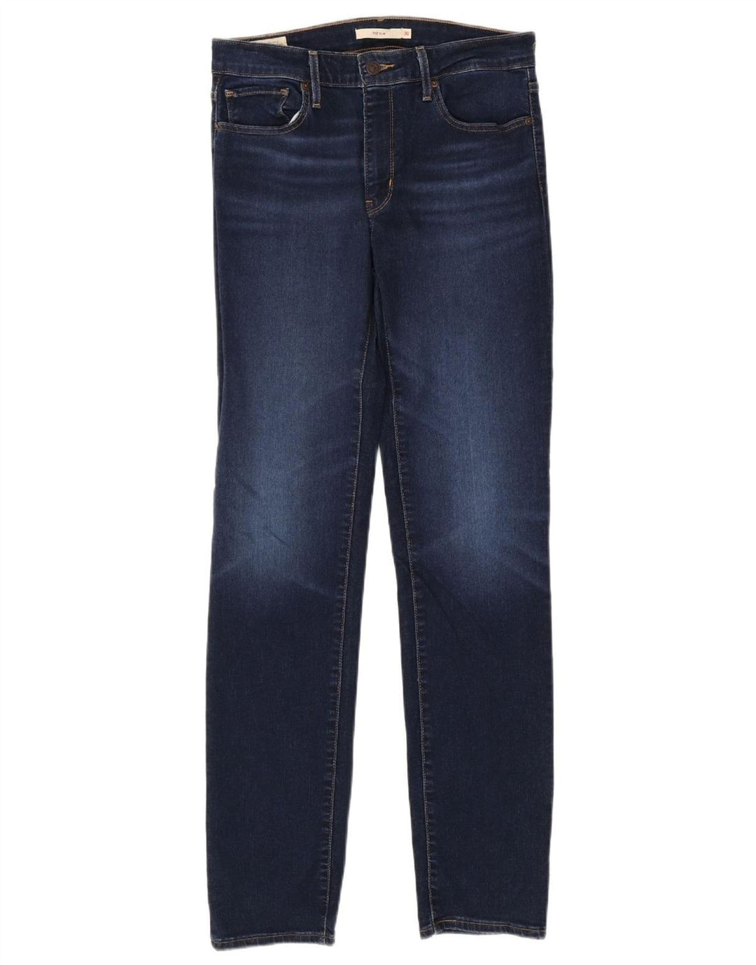 LEVI'S Dame 712 Slim Jeans W30 L34 Marineblå Bomuld