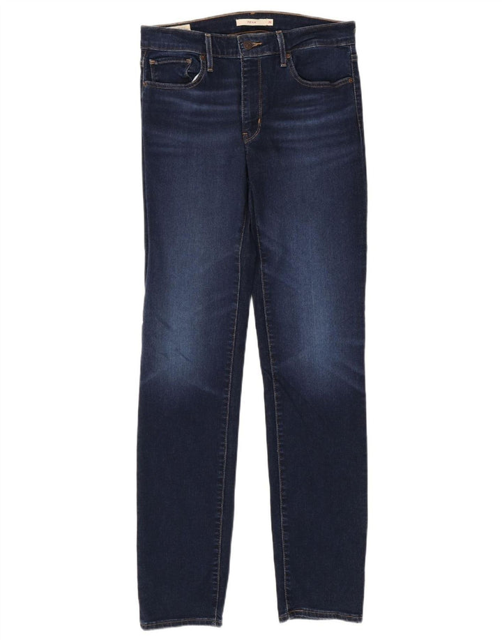LEVI'S Dame 712 Slim Jeans W30 L34 Marineblå Bomuld