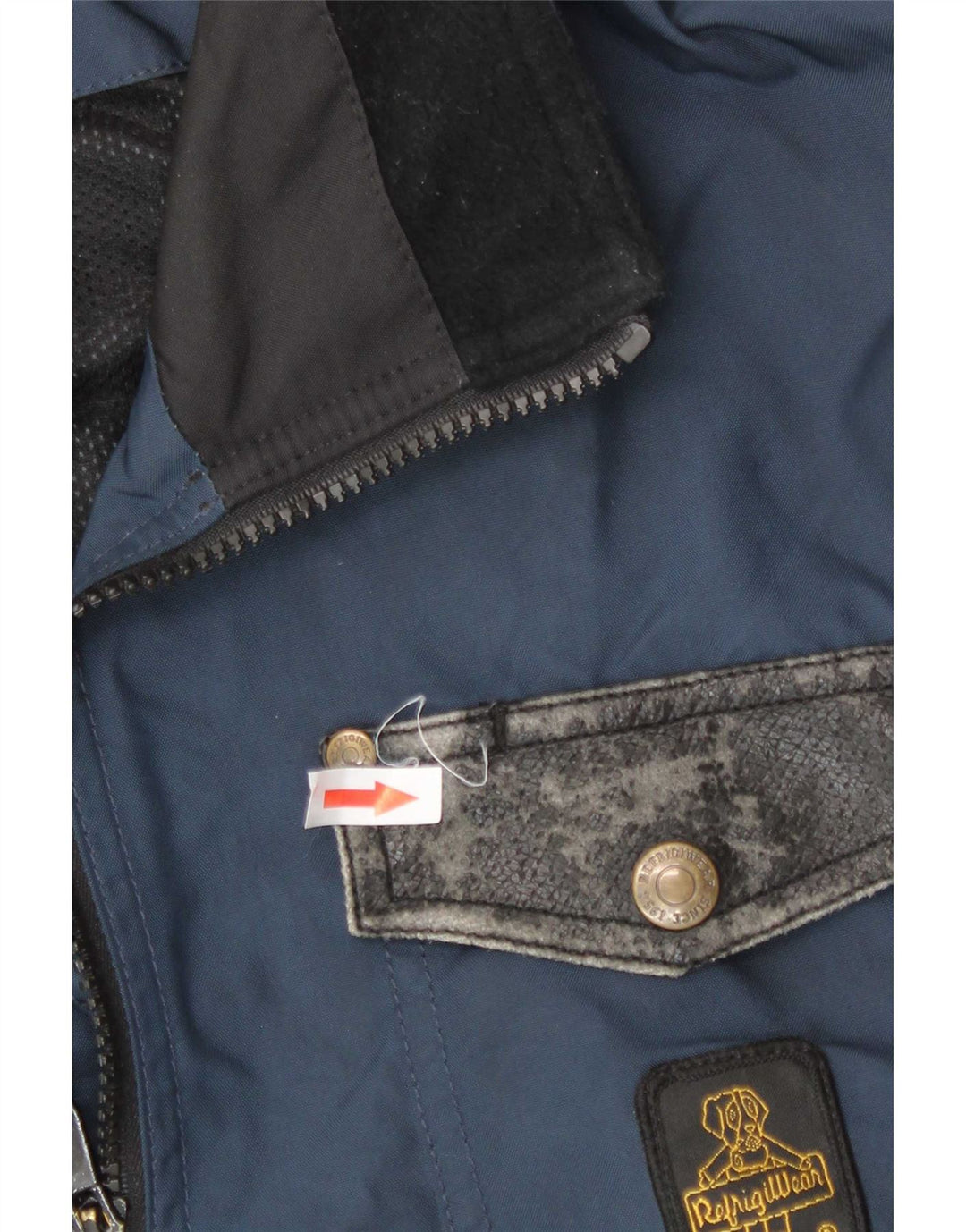 Refrigiwear Regnjakke til mænd UK 36 Small Navy Blue Colourblock Polyamid