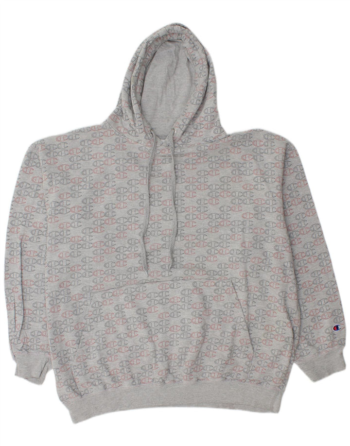Champion Herre grafisk hættetrøje Jumper 2XL Grå bomuld