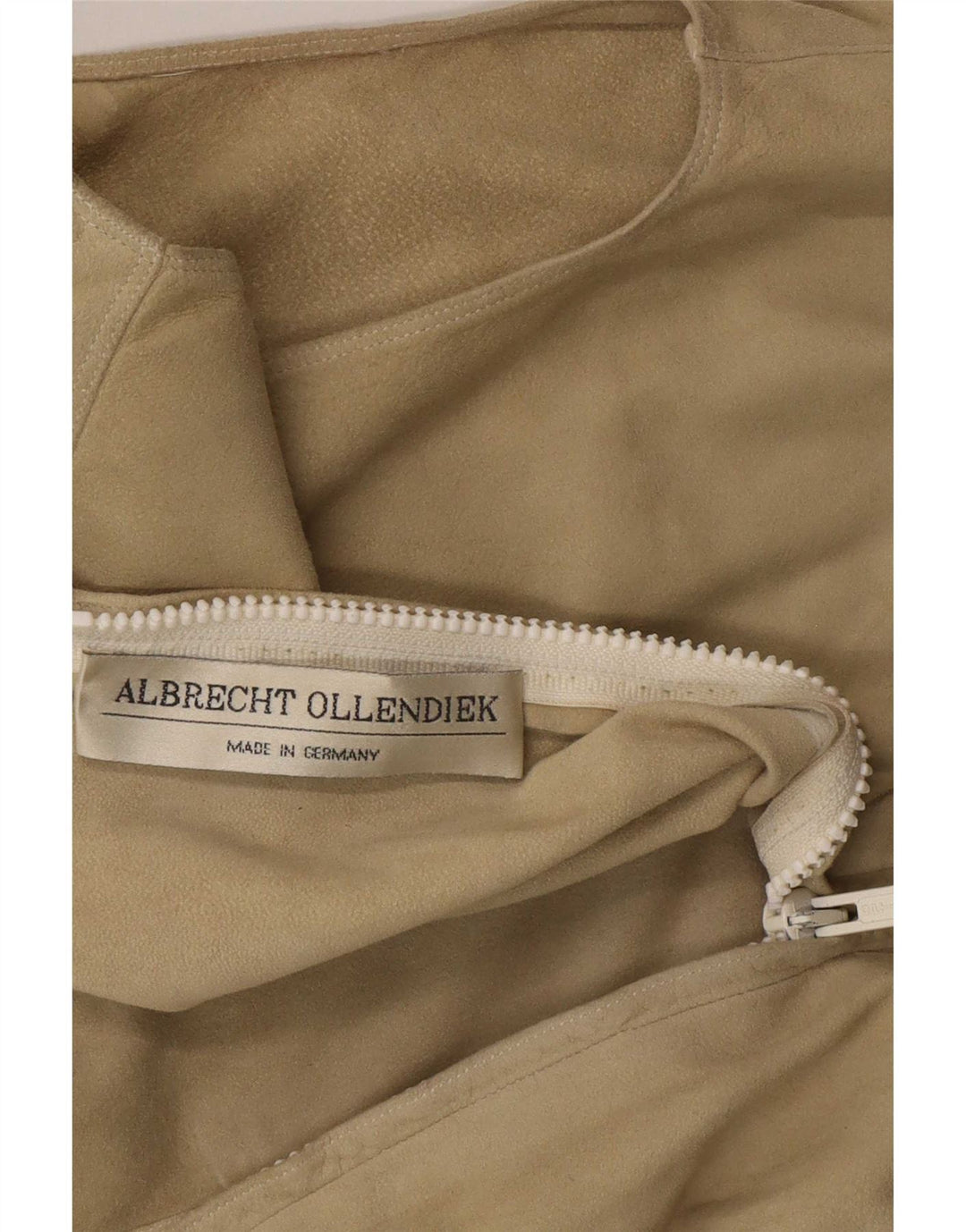 Vintage Dame Ruskind Bluse Top UK 10 Small Beige