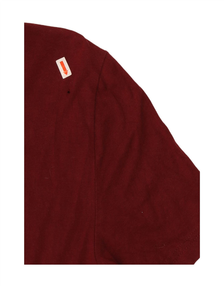MUSTANG Mens Graphic T-Shirt Top Small Burgundy Cotton
