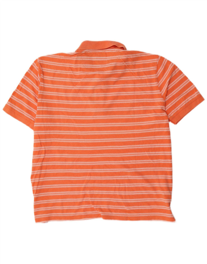 Massimo Dutti Herre Polo Shirt 2XL Orange Stribet