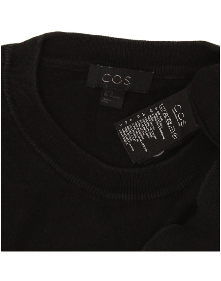 Cos Herre sweater med rund hals, medium sort bomuld