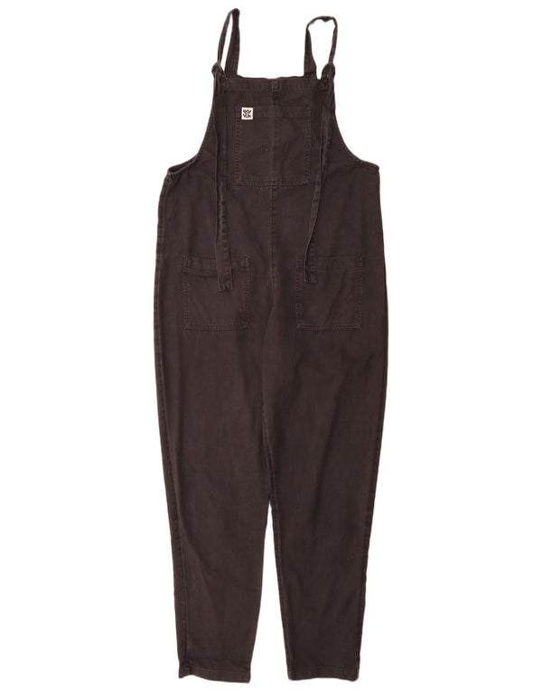 Lucy & Yak Dame Lang Dungaree Jumpsuit UK 12 Medium Sort Bomuld