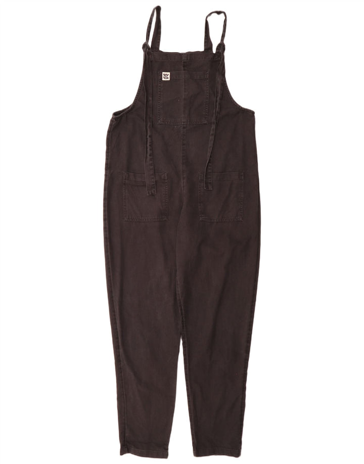 Lucy & Yak Dame Lang Dungaree Jumpsuit UK 12 Medium Sort Bomuld