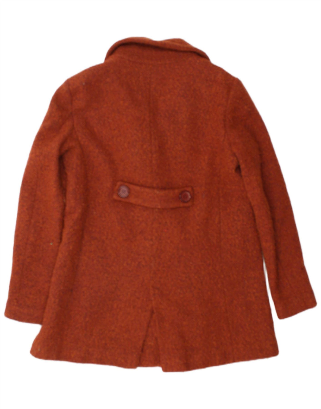 Zara Dame Dobbeltradet Frakke UK 12 Medium Brun Uld