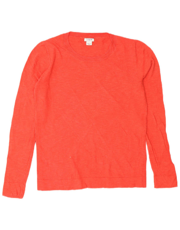 J. CREW Womens Crew Neck Jumper Sweater UK 10 Small Red Cotton