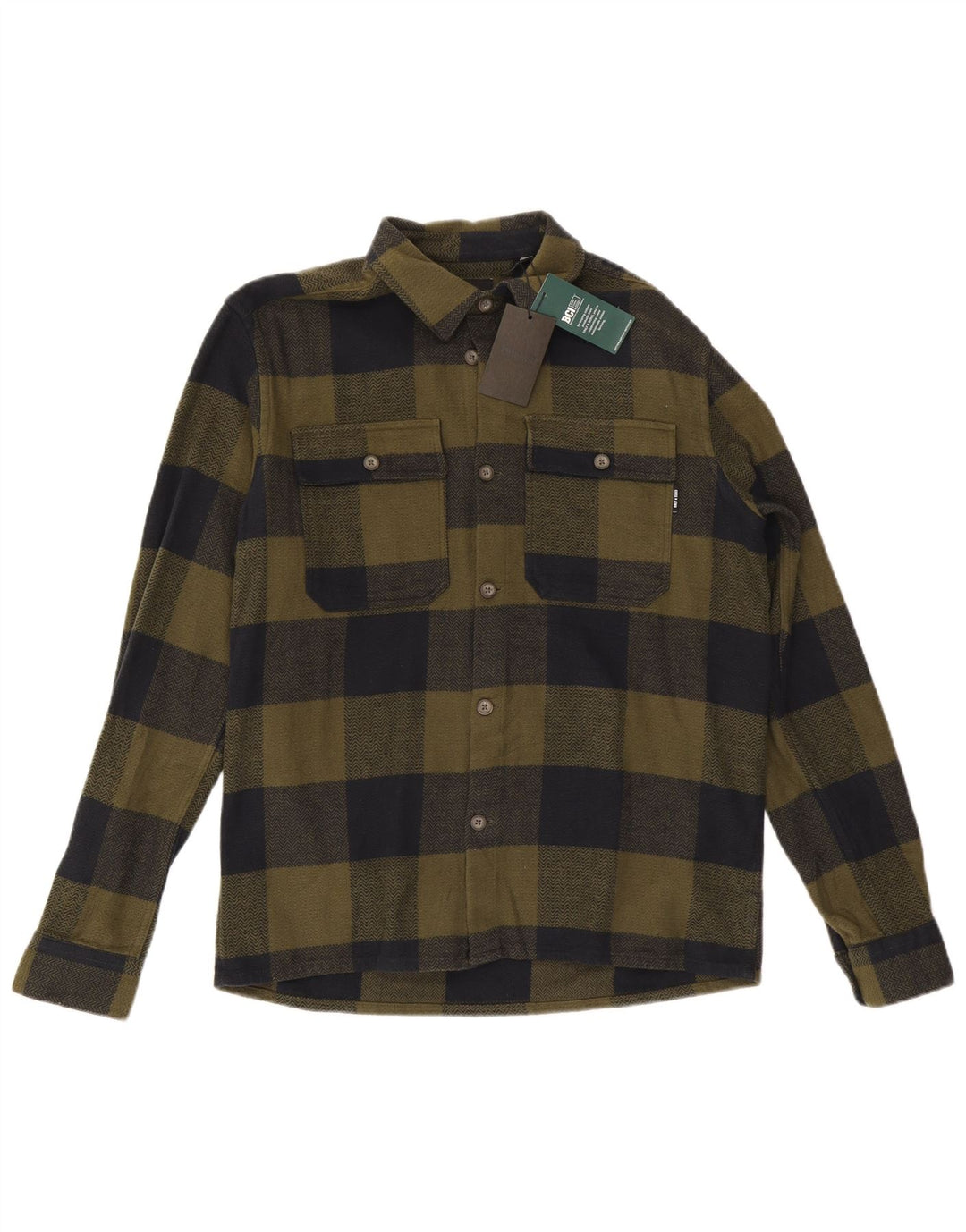 Only & Sons Herre Overshirt Flanellskjorte Medium Khaki Ternet Bomuld