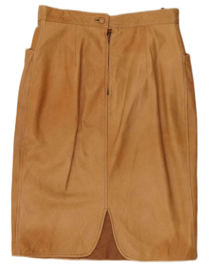 Vintage lædernederdel til kvinder IT 44 Medium W30 Beige