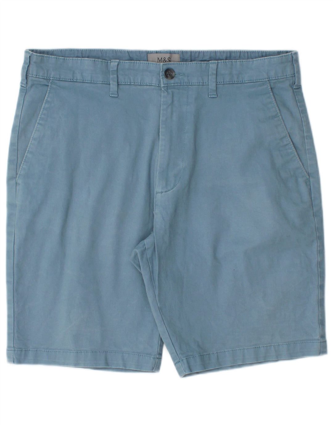 Marks & Spencer Herre Chino Shorts W32 Medium Blue Bomuld