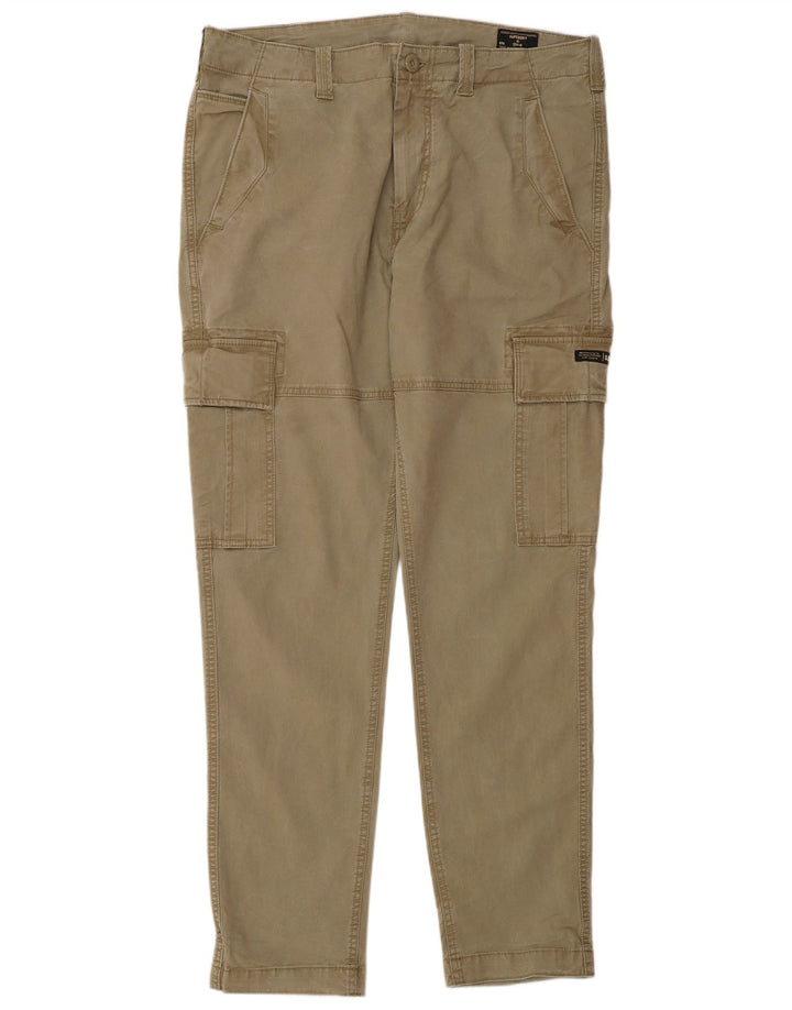 Superdry Slim Cargo Bukser til mænd W34 L34 Beige Bomuld
