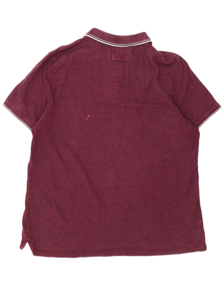 Fat Face herre poloshirt 3XL rødbrun stribet bomuld
