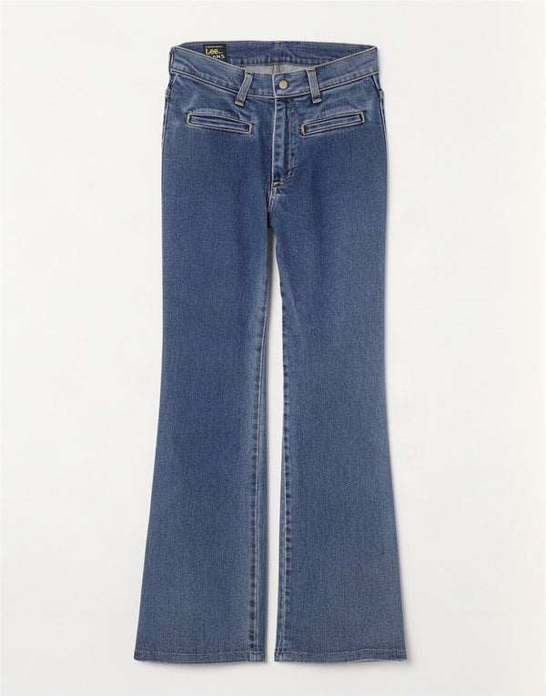 Lee Dame Bootcut Jeans W26 L31 Blå Bomuld