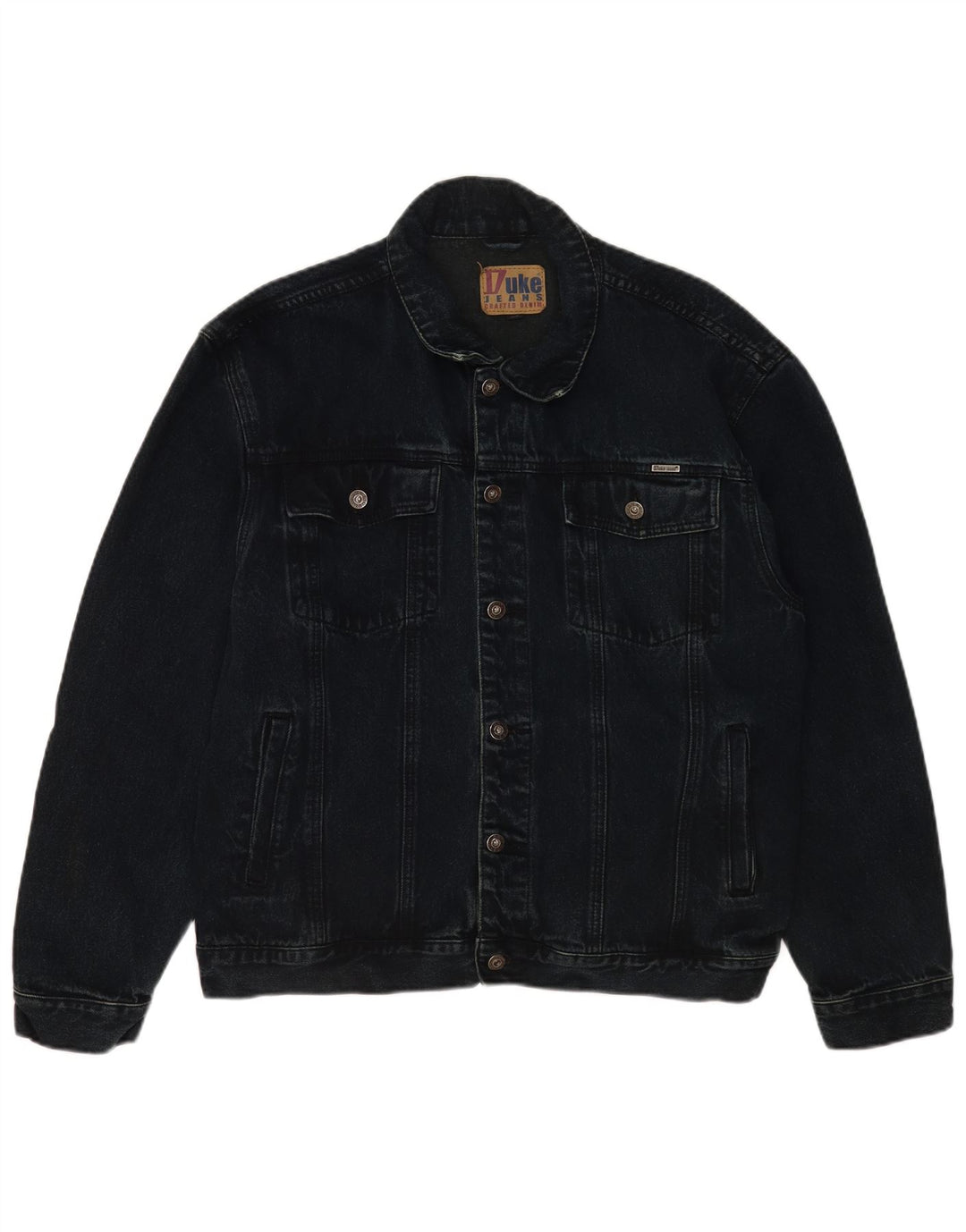Duke Herre denimjakke UK 42 XL Marineblå Bomuld Classic