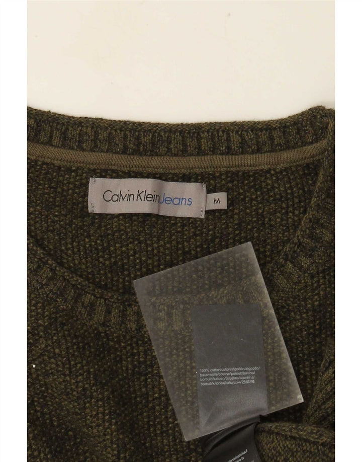 Calvin Klein Jeans Herre Crew Neck Jumper Sweater Medium Green Bomuld