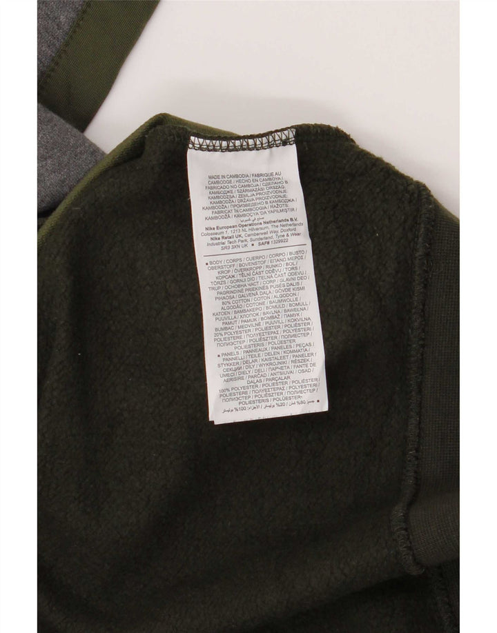 Nike Herre grafisk sweatshirt Jumper Medium Khaki Colourblock Bomuld