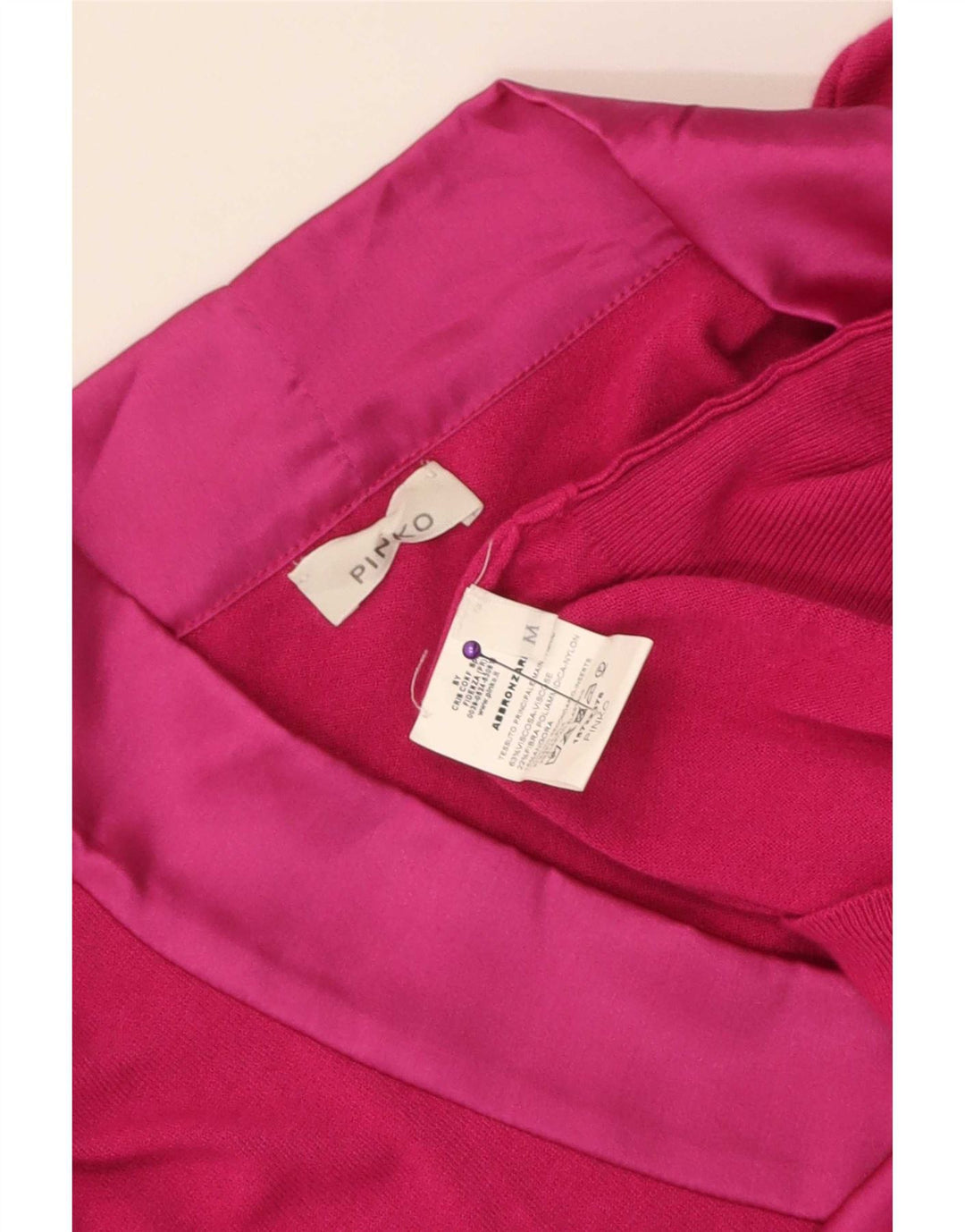Pinko Dame V-hals sweater UK 12 Medium Pink Viscose