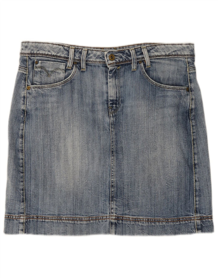 LEVI'S Dame Mini Denim Nederdel Stor W34 Blå Bomuld