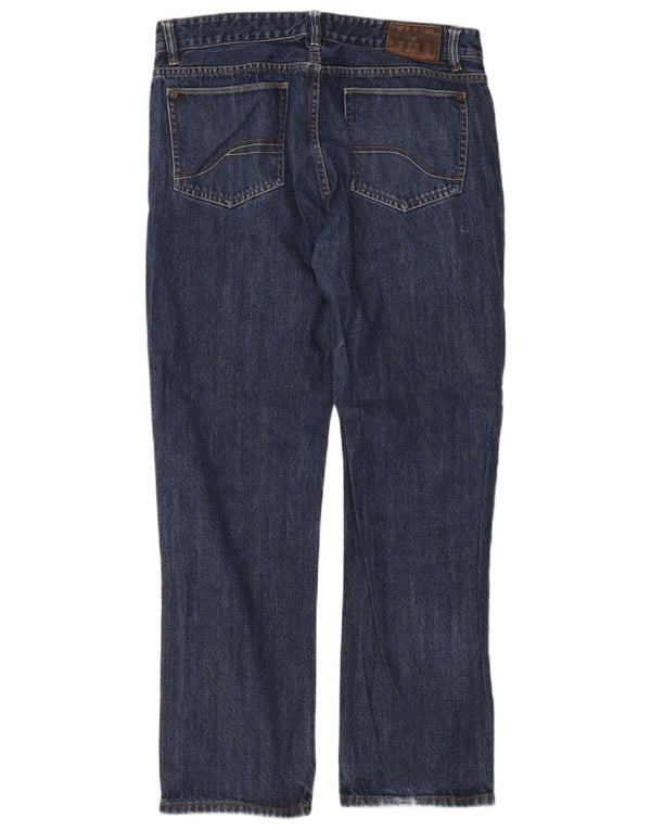 Fedt ansigt til mænd lige jeans W34 L30 marineblå bomuld