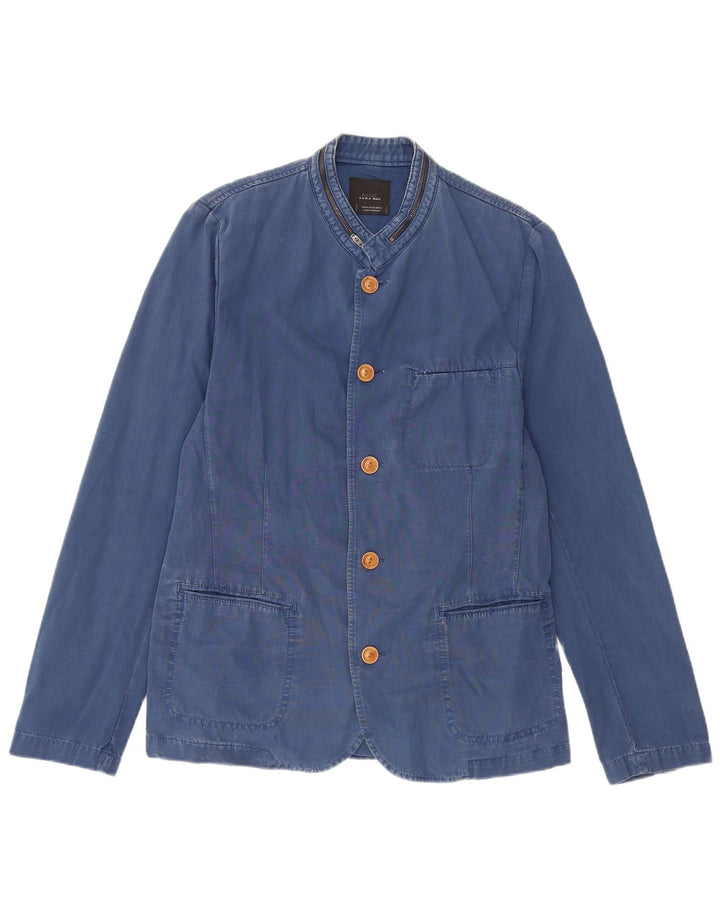 Zara Herre 5-knaps blazerjakke UK 38 Medium Blue