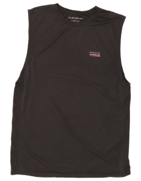 Quiksilver Mens Regular Fit Graphic Vest Top Medium Black Polyester