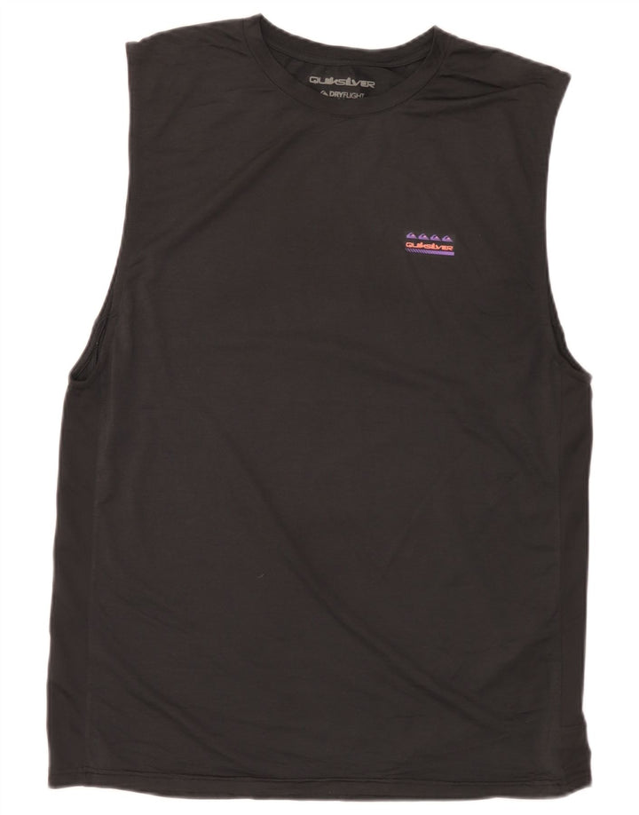 Quiksilver Herre Regular Fit Grafisk Vest Top Medium Sort Polyester