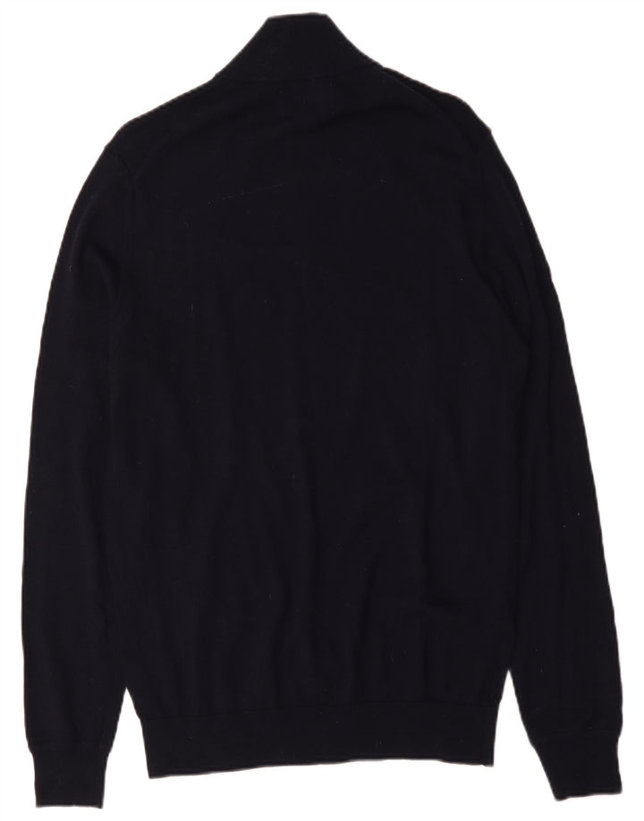 Marks & Spencer Herre sweater med lynlåshals Medium Navyblå Merinould