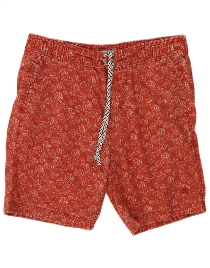 Fat Face Herre badeshorts Medium Orange Blomsterbomuld