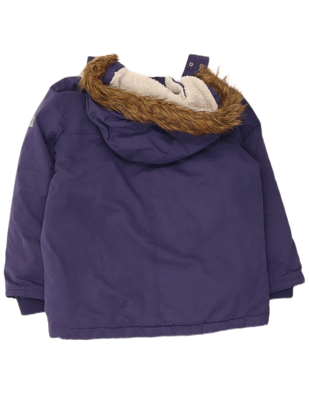 Crew Beklædning Drenge Hætte Sherpa Parka Jakke 11-12 År Blå Polyester