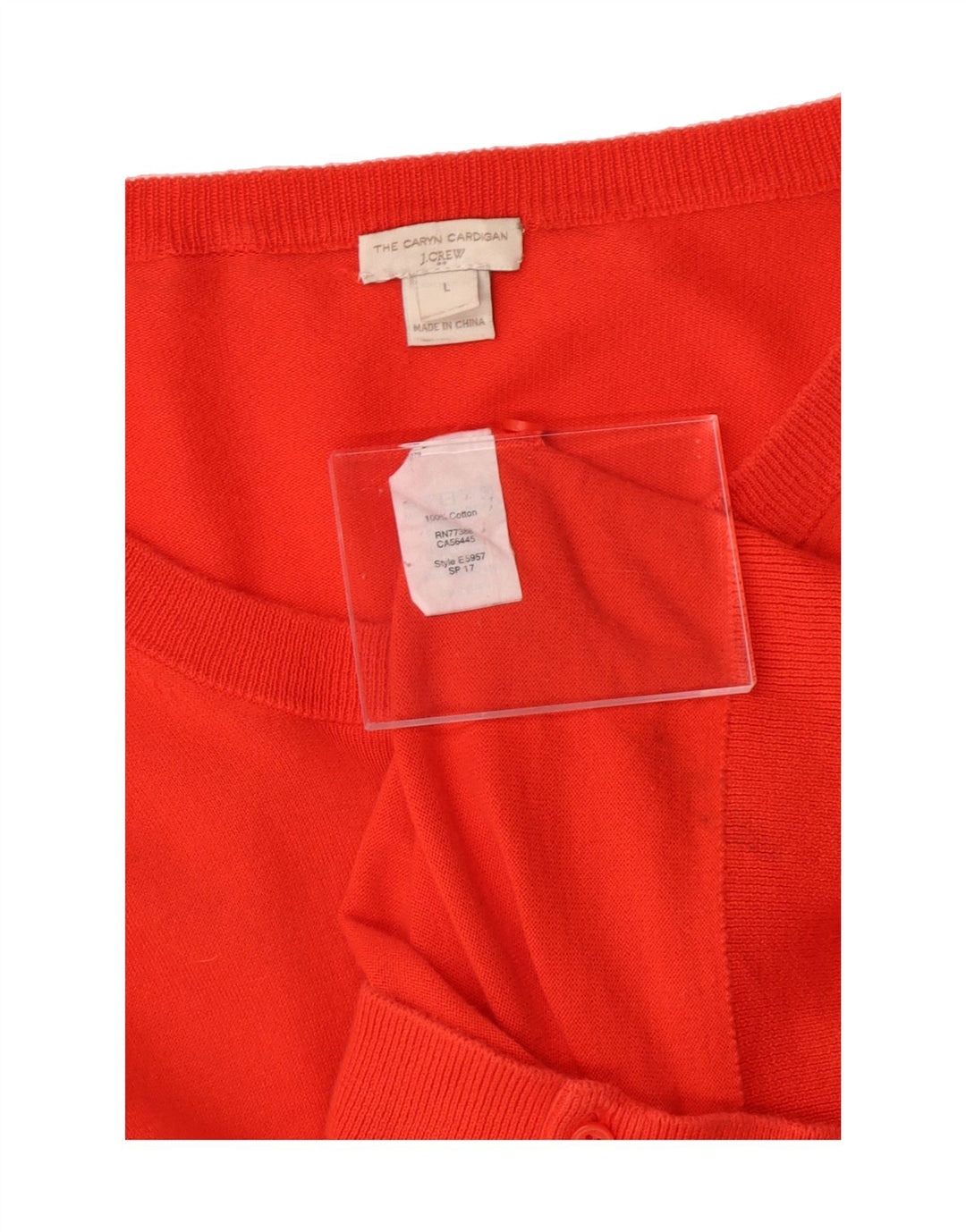 J. CREW Womens Cardigan Sweater UK 14 Large Orange Cotton Vintage J. Crew and Second-Hand J. Crew from Messina Hembry 